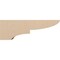 Ekena Millwork 6"W x 36"D x 12"H Thin Ridgewood Rough Cedar Woodgrain TimberThane Corbel, Primed Tan CORUR06X36X12RIDRCPR - alternate 4